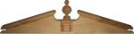 Holzaufsatz, Holzkrone, aus Kiefer, alt, antik, Holzzierteil